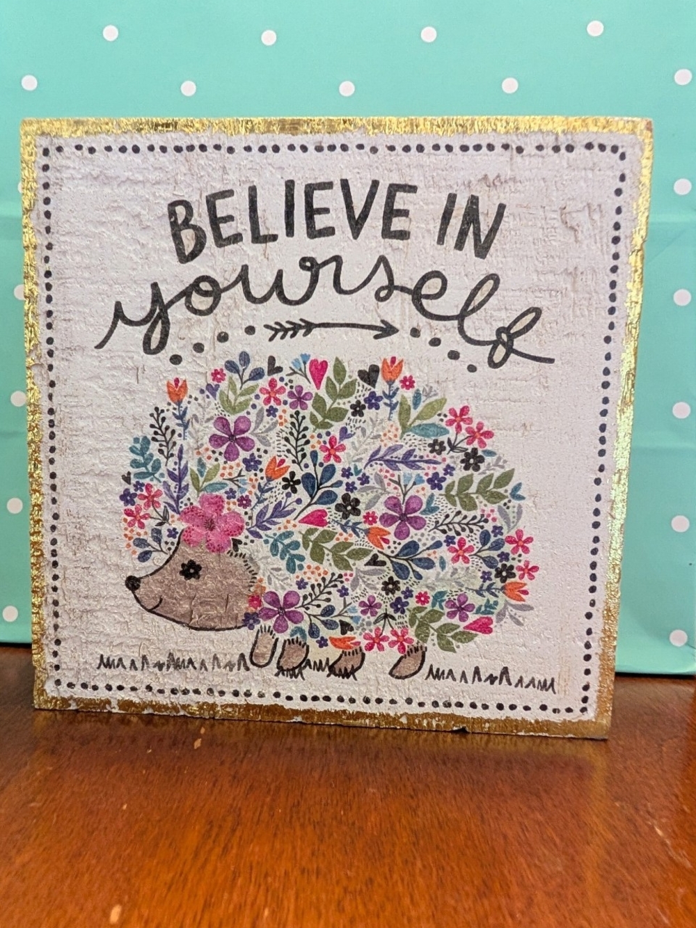 NATURAL LIFE "Believe In Yourself" Cutie Hedgehog Tiny Block